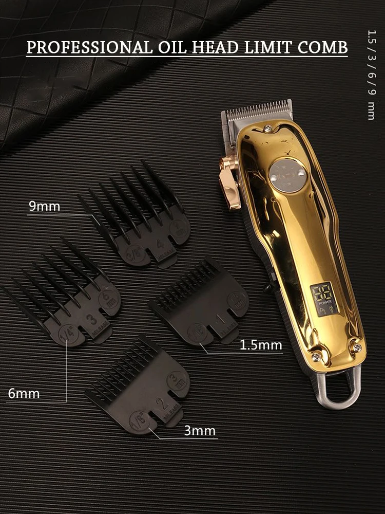 Kemei 1986 светодиодный Профессиональный цельнометаллический беспроводной триммер