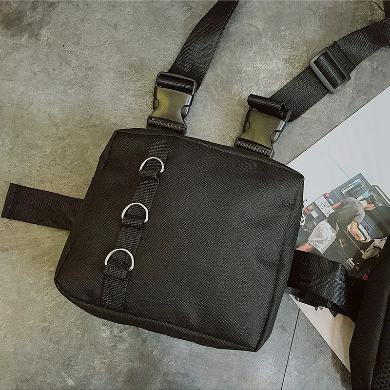 Модный хип хоп Уличная Мужская нагрудная сумка с несколькими карманами жилет