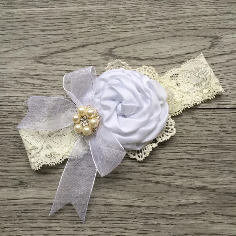 Милая повязка на голову с цветком Детские аксессуары для волос из кружева