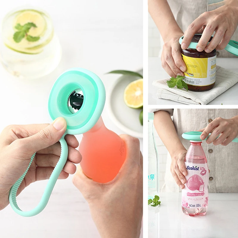 

Экономичный консервный нож три в одном, многофункциональная открывалка для бутылок, открывалка для пивных бутылок, кухонные аксессуары, пр...