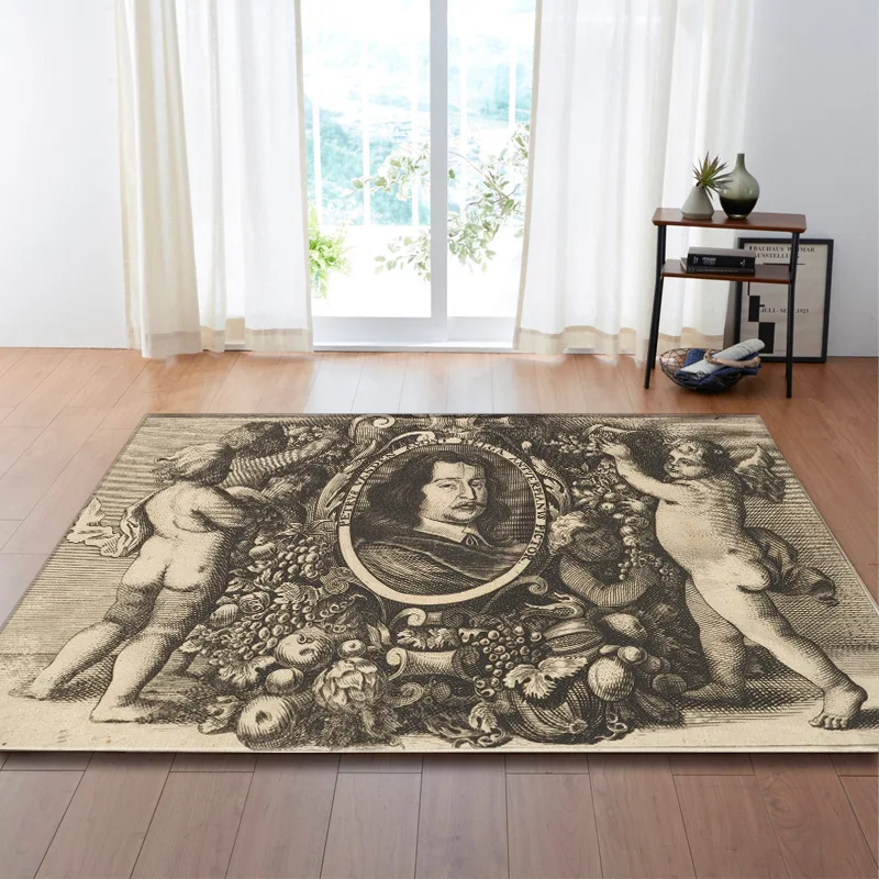 Коврик Copperplate с гравировкой в западном стиле коврик ангелом 3D принтом большой