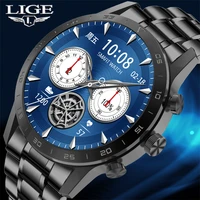 Смарт-часы LIGE мужские спортивные с поддержкой Bluetooth и Пульсометром