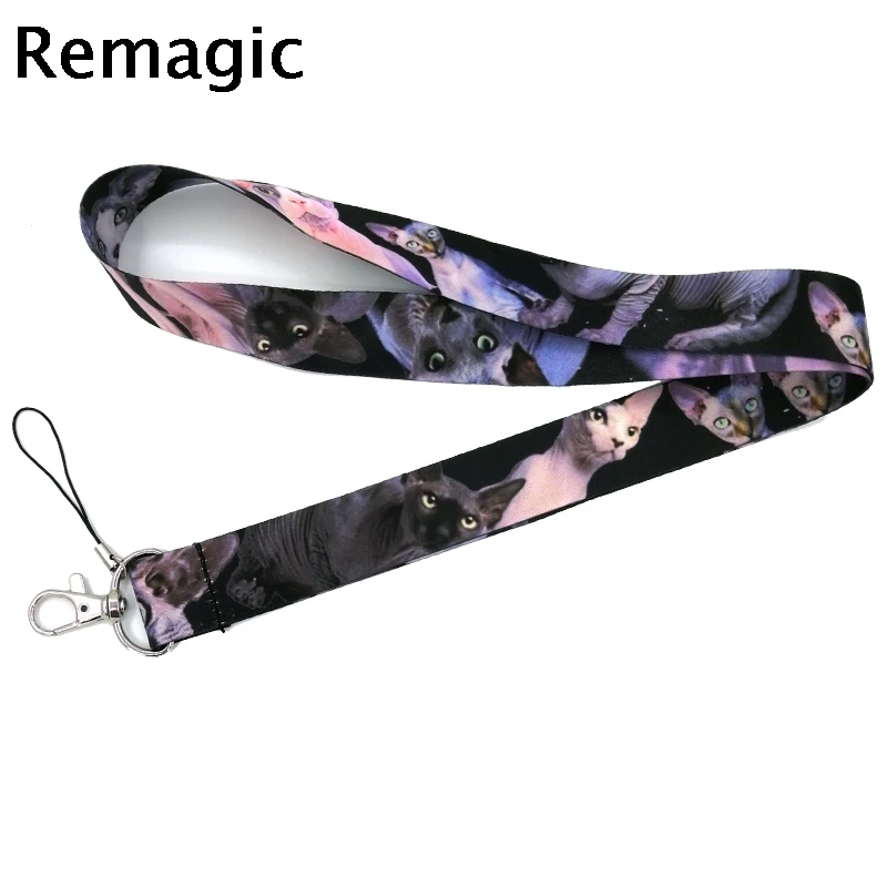20 шт. кошка Сфинкс животное Винтаж 90s Дети Пара Забавный шейный ремень Lanyards ID