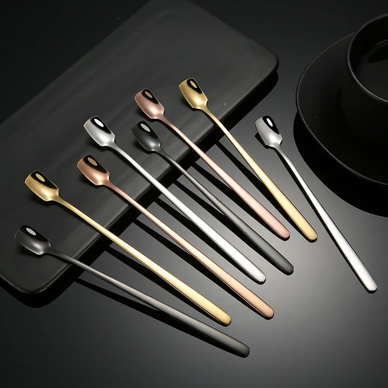 

15cm/17cm with Long Handle Square Head Shape 304 Stainless Steel Christmas Gift Coffee Scoop Kitchen Accessories