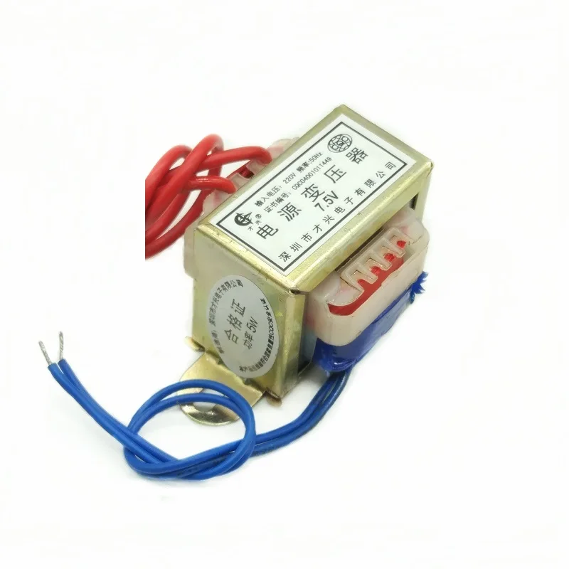 

Трансформатор мощности EI41-5 Вт, яркий, от 220 В до 7,5 в, а, трансформатор переменного тока в