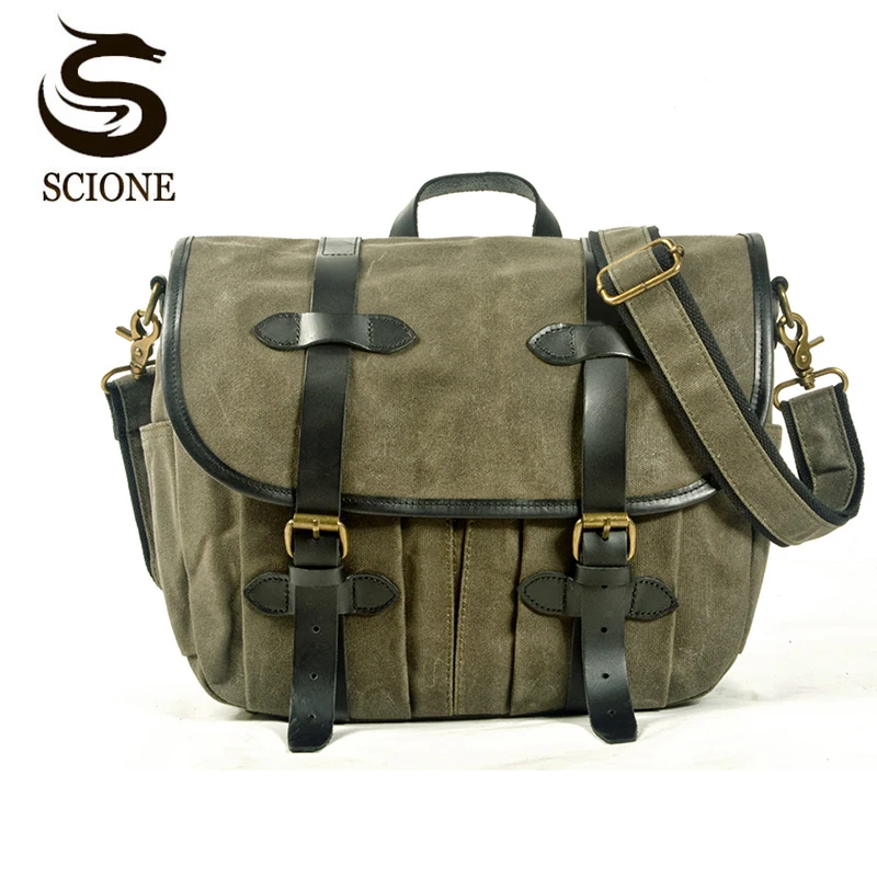 Men's Fashion Canvas Shoulder Bags Casual Large Capacity Travel Crossbody Messenger Bags High Quality Travel Handbag XA783M