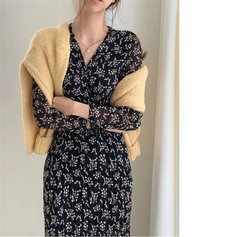 Женские свободные плиссированные платья HziriP Элегантные повседневные