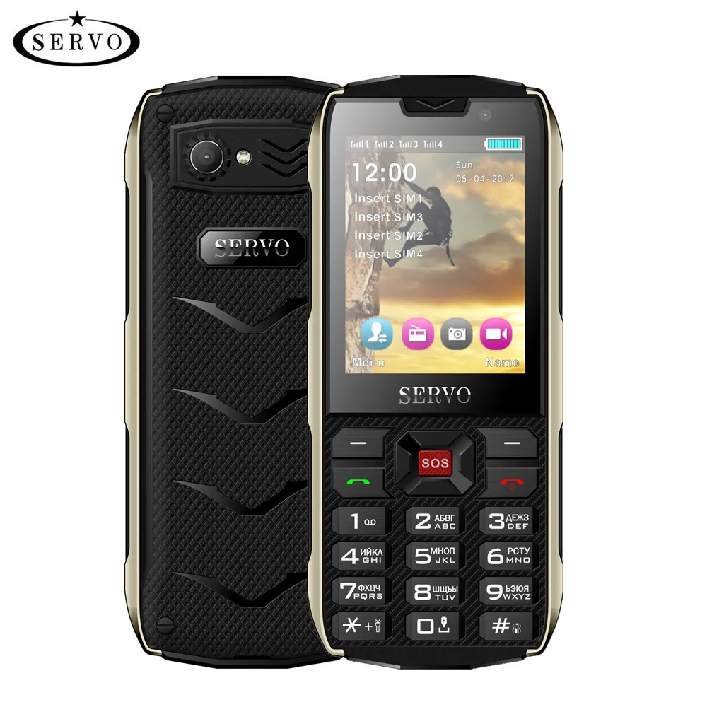 

4 SIM-карты 4 Режим ожидания сервопривод H8 телефон 2,8 дюймов Bluetooth фонарик GPRS 3000 мАч Внешний аккумулятор телефон русская клавиатура