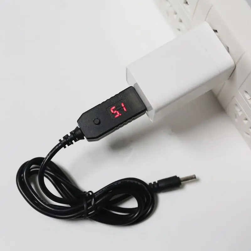 Кабель питания с регулируемым напряжением QC 3 0 USB на 5-12 В постоянного тока для
