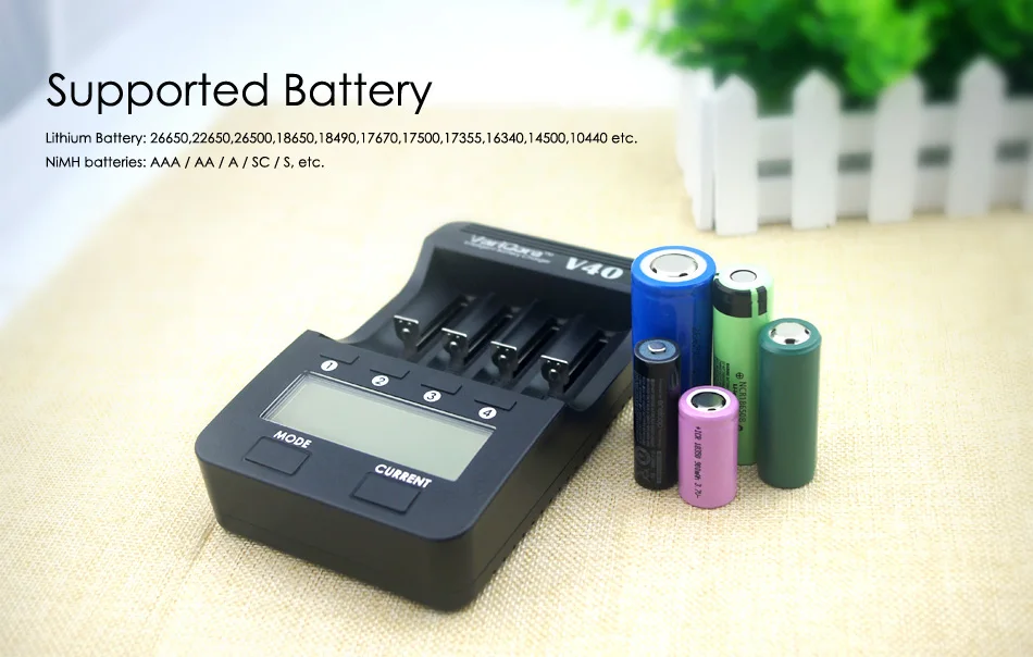 Зарядное устройство VariCore V40 ЖК-дисплей для литиевых батарей 3 7 в 18650 26650 18500 16340 14500