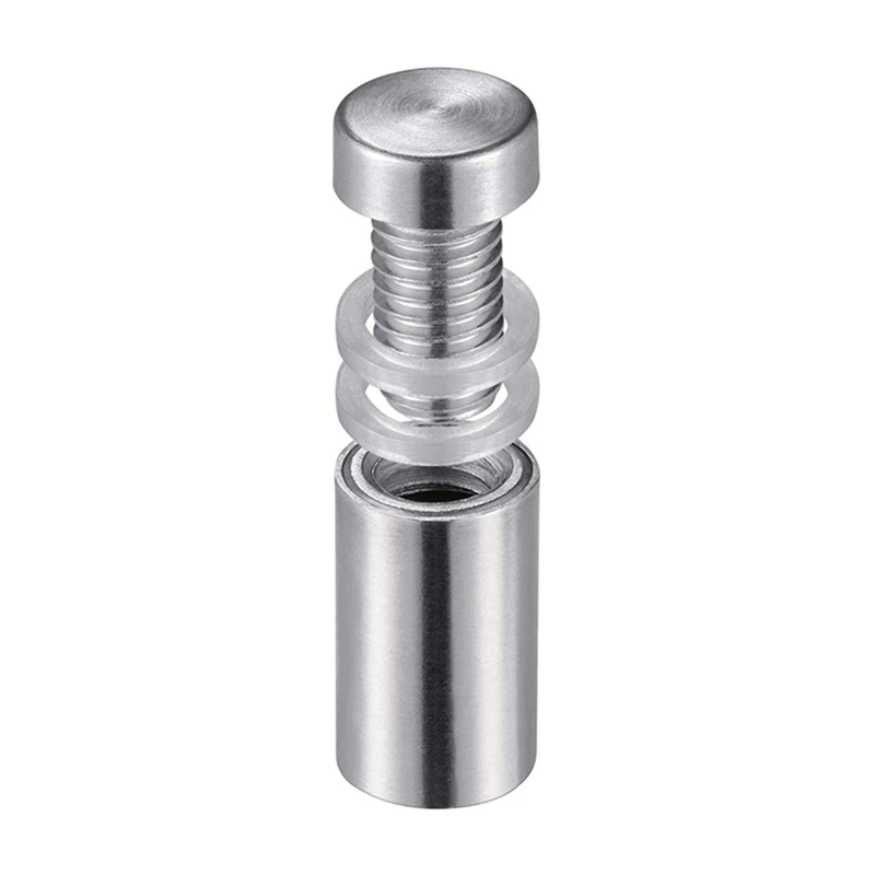 

Promotion! 72 Pcs Sign Standoff Screws Advertising Screws Wall Standoff Mounts Glass Acrylic Nail 25X12Mm & 19X30Mm
