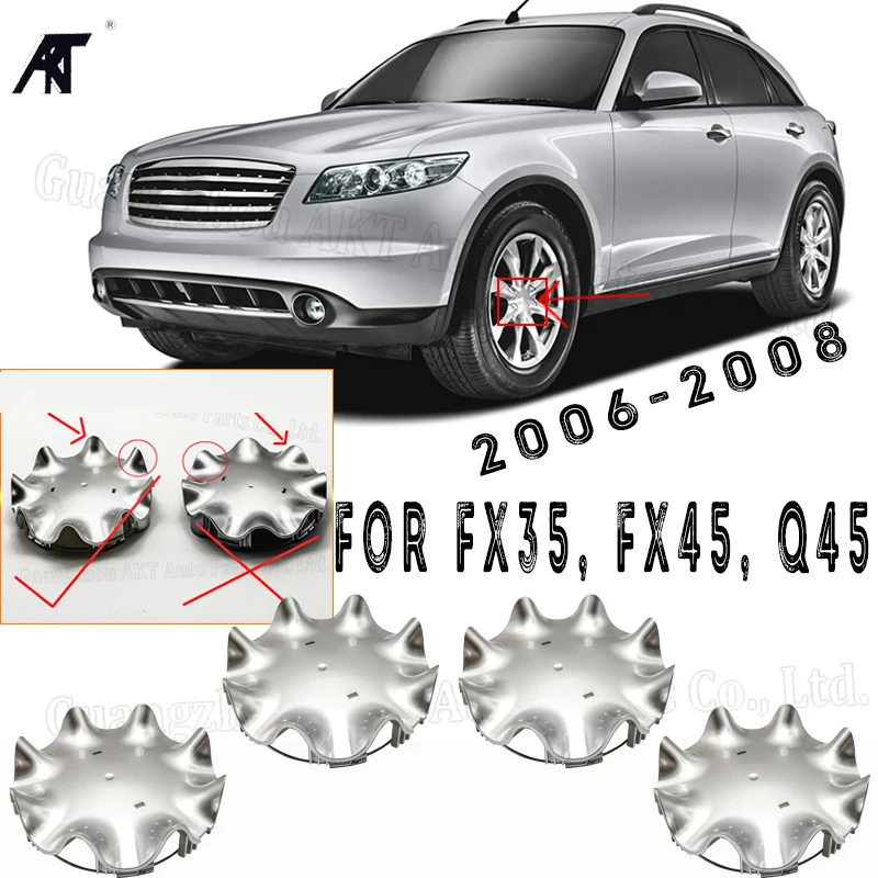 

20 pcs Wheel Center Hubcap Cap for 2006 - 2008 Infiniti FX45 FX45, Q45 Painted Hyper Silver Center Cap P/N 40315-CL84A