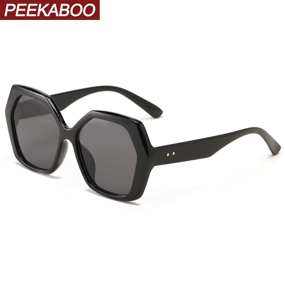 

Peekaboo, шестигранные солнцезащитные очки с большой оправой, женские, оранжевые, коричневые, полигональные очки для мужчин, uv400, 2022, модные, лиде...