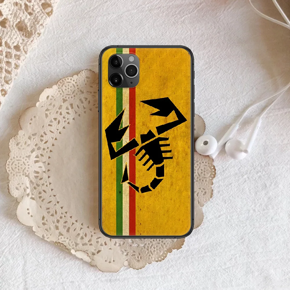 

CKarl Abarth Car Logo Phone Case Cover Hull For iphone 5 5s se 2020 6 6s 7 8 12 mini plus X XS XR 11 PRO MAX black Funda Tpu
