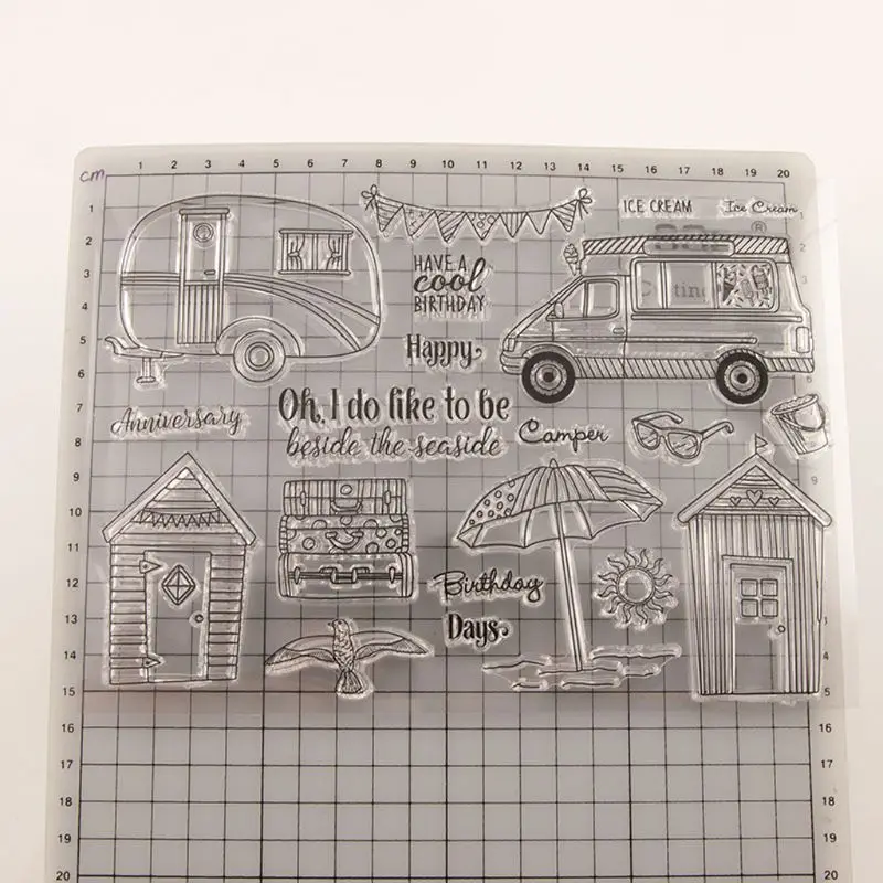 

2021 New House Car Silicone Clear Seal Stamp DIY Scrapbooking Embossing Photo Album Decorative Paper Card Craft