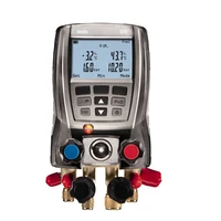 the new testo 570 2 digital manifold meter with 2 clamps 2 valves for hvac 0563 1550 system built in 60 common refrigerants