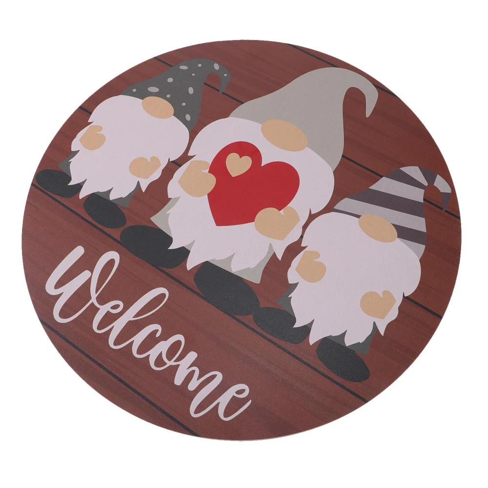 

Gnome Pattern Doorplate Decorative Door Sign Welcome Door Hanging Plaque
