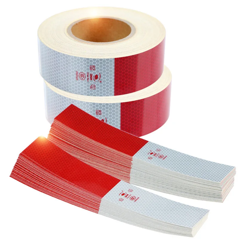 30/36/45M Car Reflective Stickers Warning Strip Truck Auto supplies Night Driving Safety Secure Red White Sticker | Автомобили и