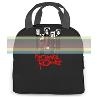 my chemical roce band black new new women men portable insulated lunch bag adult student