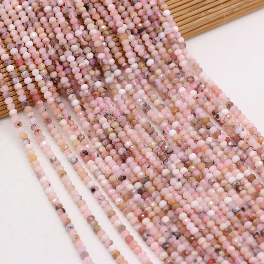 

New Style Natural Stone Bead Section Pink Opal Small Beads For DIY Jewelry Making Necklace Bracelet Earrings Accessory
