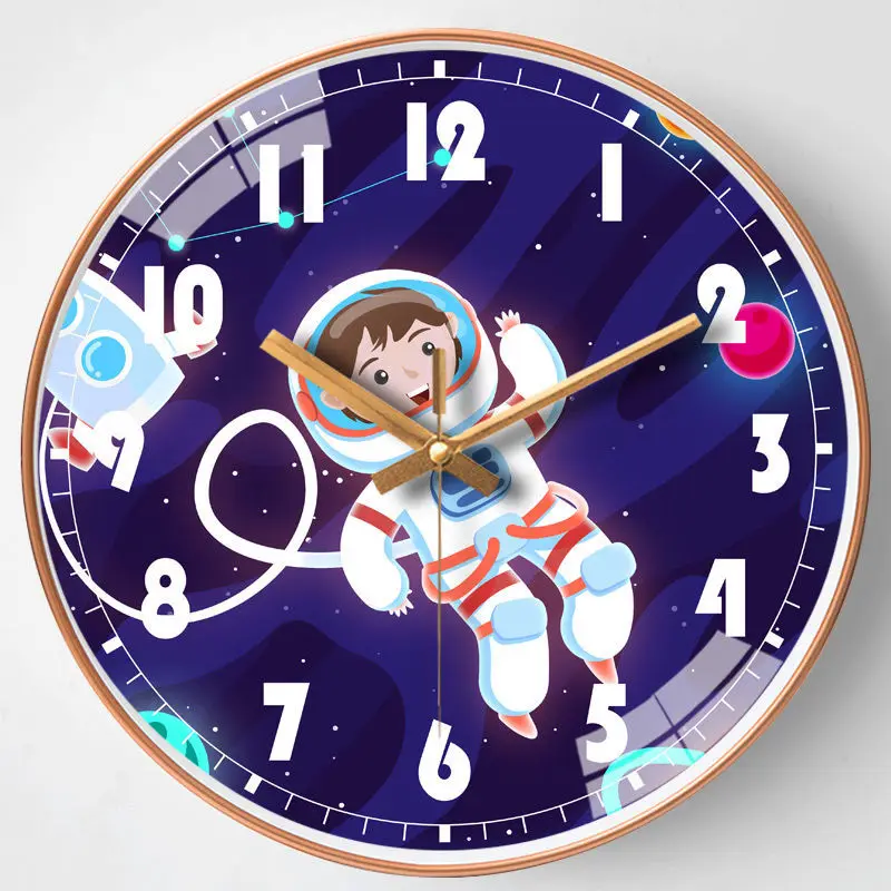 

Fashion 8/10/12/ inch Cartoon Universe Wall Clock Kids Silent Movement Wall Clock Children Room Bedroom Home Decoration