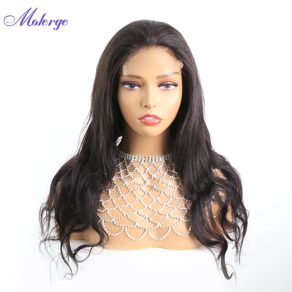 Body Wave Lace Front Wig 100% Human Hair Wigs Brazilian 13x4 Lace Frontal Wigs For Women Human Hair Pre Plucked Hairline Molerge
