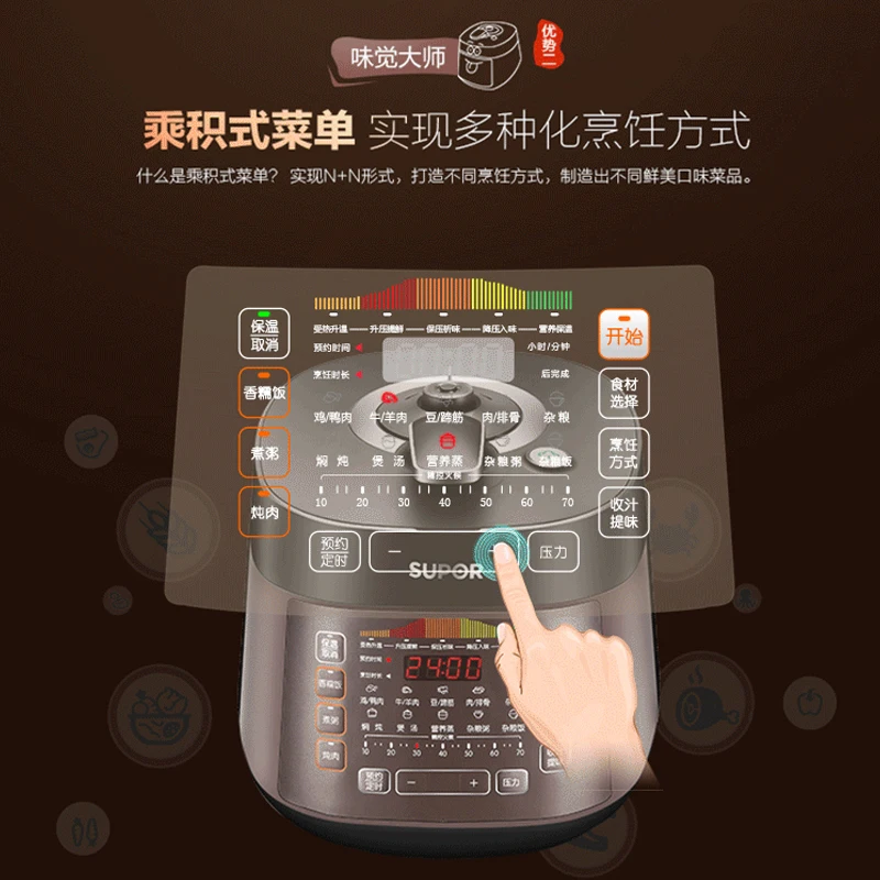 Умная бытовая электрическая рисоварка 5 л полностью автоматическая скороварка