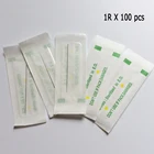 100 шт.лот Одноразовые стерилизованные Профессиональные 0,35x50 мм 1RL иглы для тату-машинки для бровей Набор для перманентного макияжа