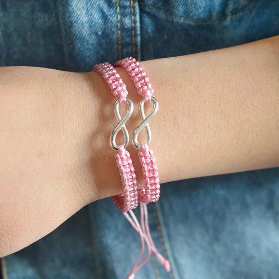 Горячая Распродажа Плетеный вручную браслет MAOKE 8 слов Бесконечная любовь