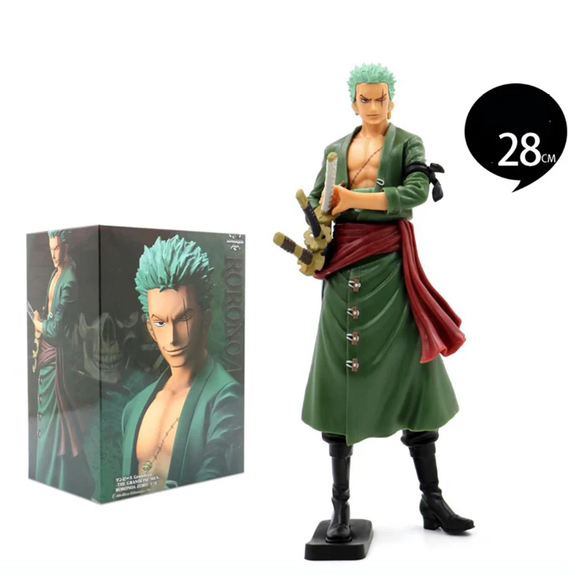 28 см Jpanese аниме одна деталь Roronoa Зоро ПВХ фигурка игрушки сидя Mito Коллекционная