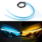 Автомобильные светодиодсветодиодный дневные ходовые огни DRL, указатели поворота для Ford Focus Fiesta Ecosport Everest Ranger Kuga