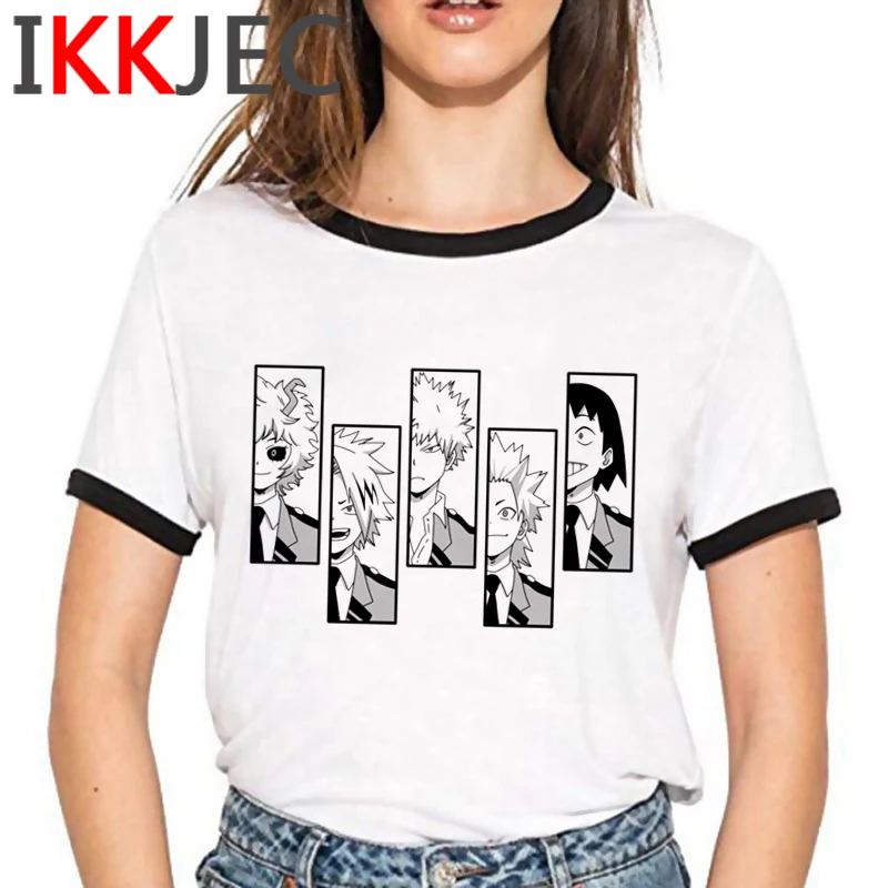 

Моя геройская Академия Bakugou боку нет героев Академия летний топ Женская парная одежда с принтом винтажная Харадзюку кавайная футболка Хара...