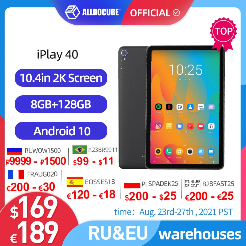 Планшет ALLDOCUBE iPlay 40 8 + 10 0 ГБ 2000x1200 Android 128|Планшеты| |