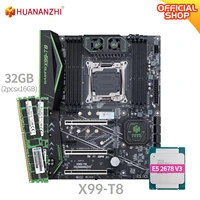 huananzhi x99 t8 x99 motherboard with intel xeon e5 2678 v3 with 216g ddr3 recc memory combo kit set nvme sata usb 3 0 atx