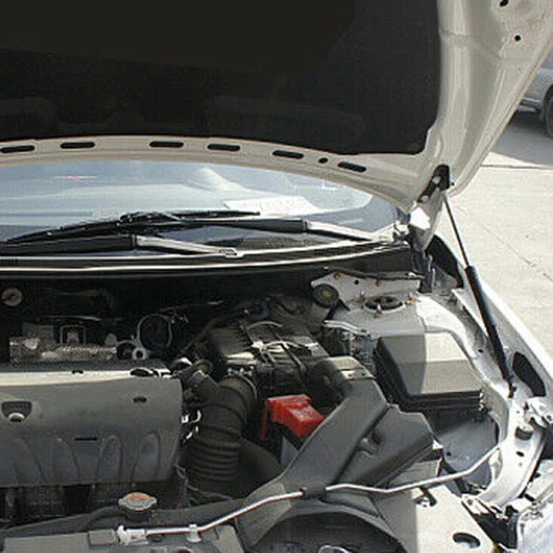 Черная передняя подъемная Опора капота двигателя амортизационные стойки для