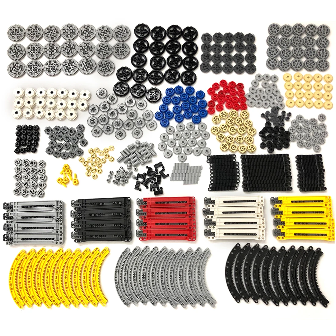 

545Pcs DIY Basic Rack Pinion Technic Parts for Standard Building Block Brandsnd - Random Color