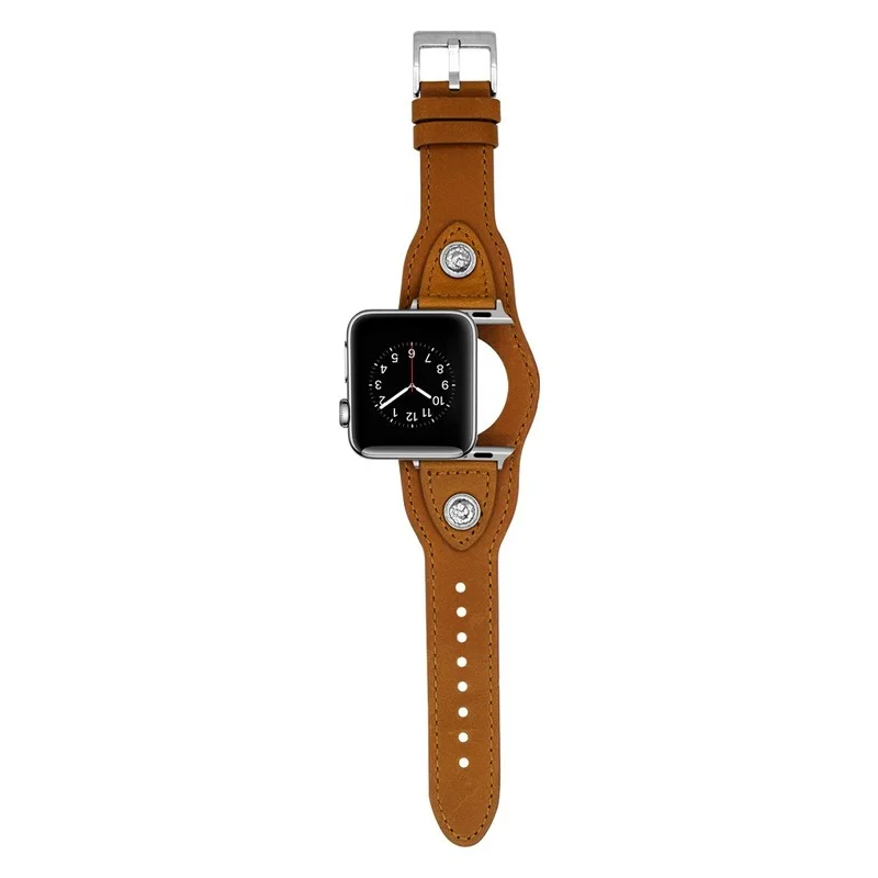 Correa De Cuero Retro Para Apple Watch, Pulsera Retro De Cuero Genuino De 44 Y 40mm, 38 Y 42mm Para Iwatch Series 5/4/3/2