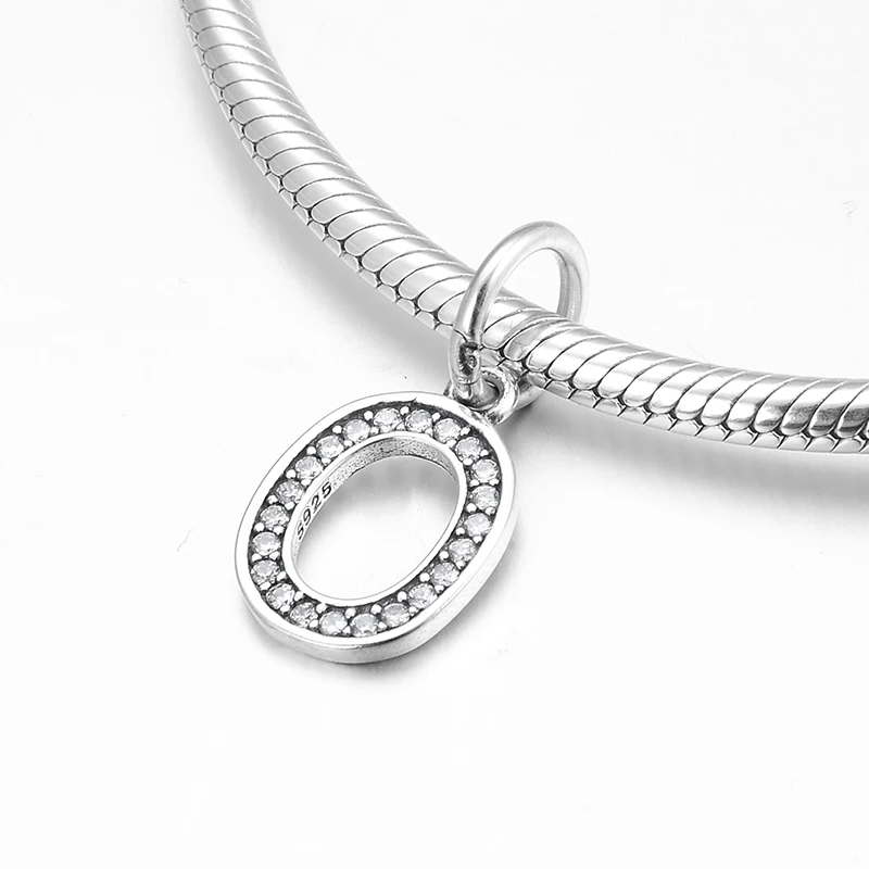 Новая коллекция серебряных шармов с цифрами в арабском стиле 0 бусин подходят для