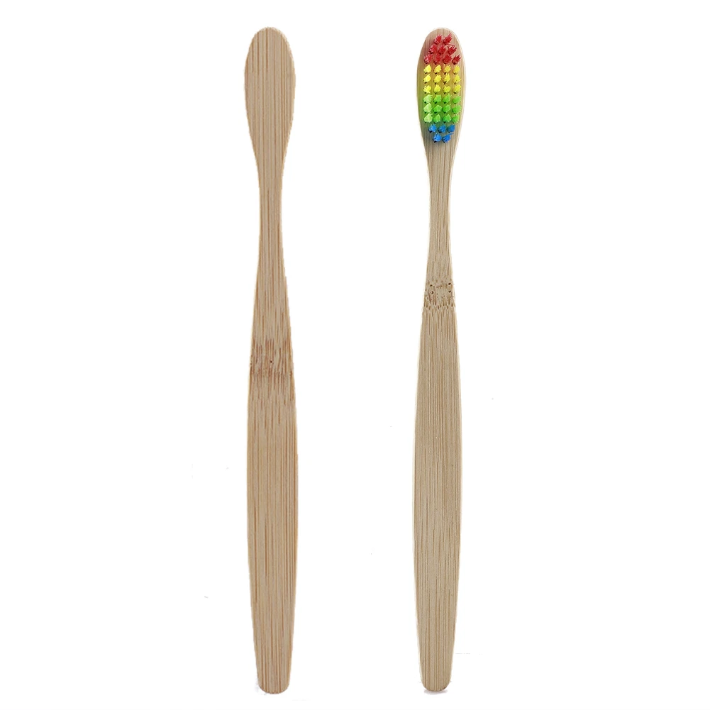 5 шт. зубная щетка из натурального бамбука мягкая щетина для ухода за полостью рта
