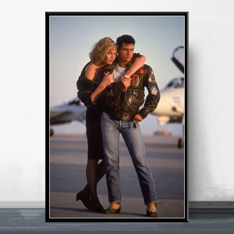 Топ пистолет классический фильм Искусство Холст Живопись Плакат настенный Декор