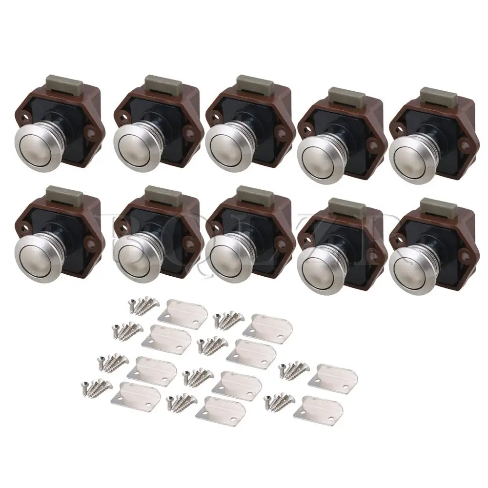 BQLZR 20 мм открывающееся отверстие Коричневая Кнопка без ключа замок караван для