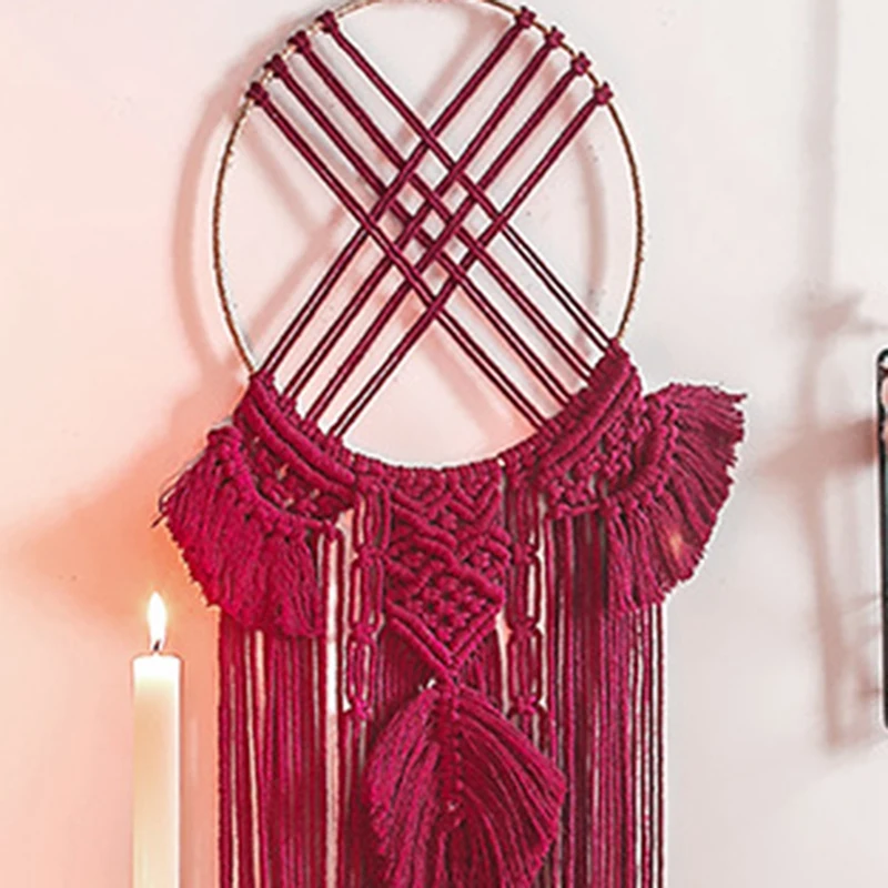 

Ins Nordic Woven Tapestry Home Decoration Bedroom Wall Hanging Living Room Tapestry Tassel Mural