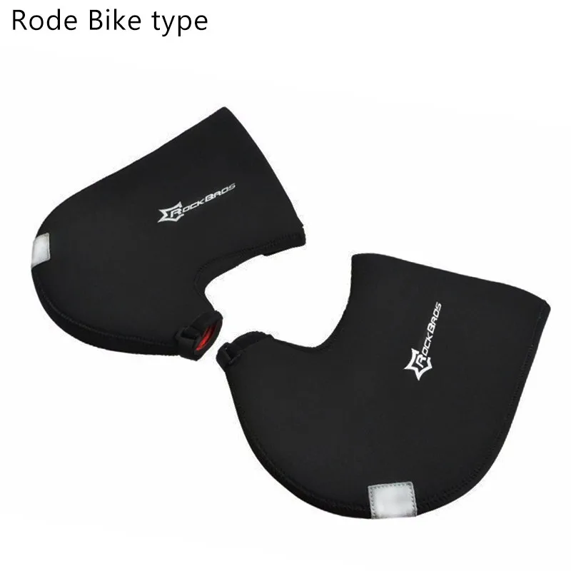 Road bike gloves ROCKBROS, зимние велосипедные перчатки, ветрозащитные, сохраняющие тепло, для шоссейного велосипеда, руль, перчатки для велоспорта, MTB, горного велосипеда, перчатки, рукавица - Цвет: Road bike gloves
