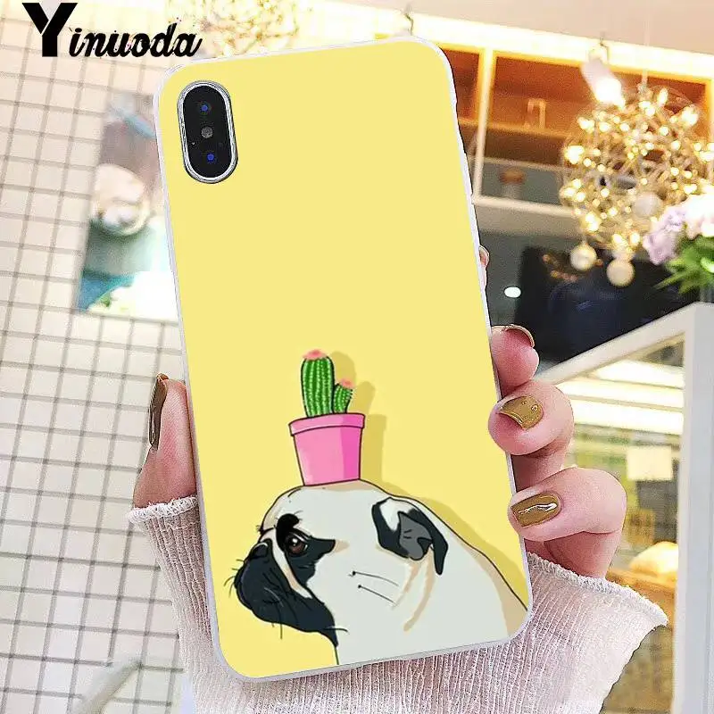 Motirunner Animal Cute Pug Dog DIY Painted Phone Case For IPhone X XS MAX 6 6S 7 7plus 8 8Plus 5 5S XR 10 11 Pro Max | Мобильные