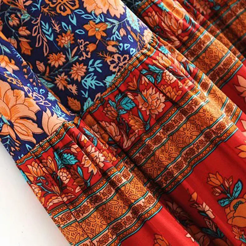 Женское винтажное платье миди на бретельках плиссированное пляжное с цветочным