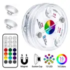 Подводный светодиодный RGB светильник 16 цветов, погружная лампа для бассейна, Водонепроницаемая IP68 с радиочастотным дистанционным управлением для аквариумов