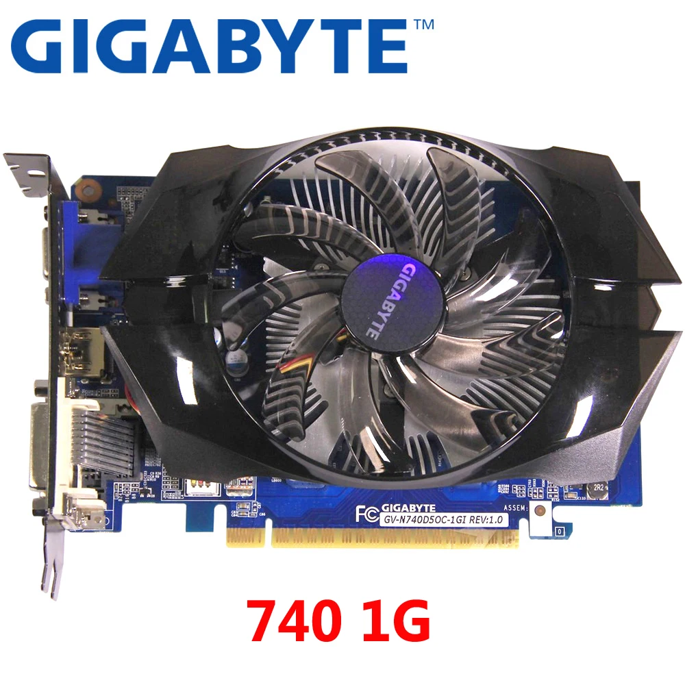 

Видеокарта GIGABYTE GT 740, 1 ГБ, бит, GDDR5, видеокарты для nVIDIA Geforce GT740, 1 ГБ, VGA-карты, мощнее, чем GTX650, б/у