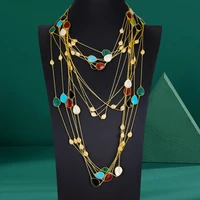 missvikki new boho golden chain tassel pendant necklace jewelry for women girl bridal wedding full shiny cz 2022 romantic gift