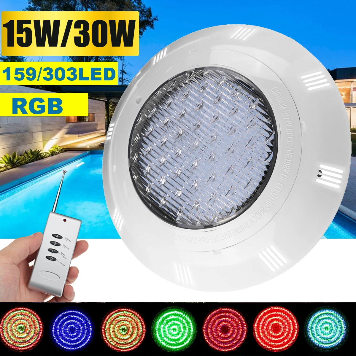 

Светодиодный светильник для бассейна 30 Вт 300 светодиодный IP68 водонепроницаемый наружный подводный светильник для бассейна