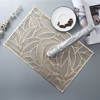 rectangular heat insulation mat nordic style hollowed out western table mat dining room plate mat leaf decorative mat